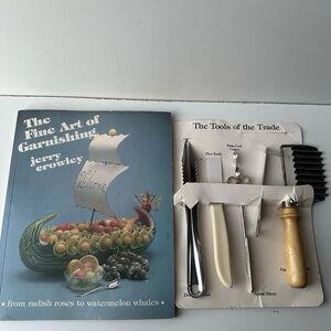 The Fine Art of Garnishing By Jerry Crowley W/5 Tools of the Trade Vintage